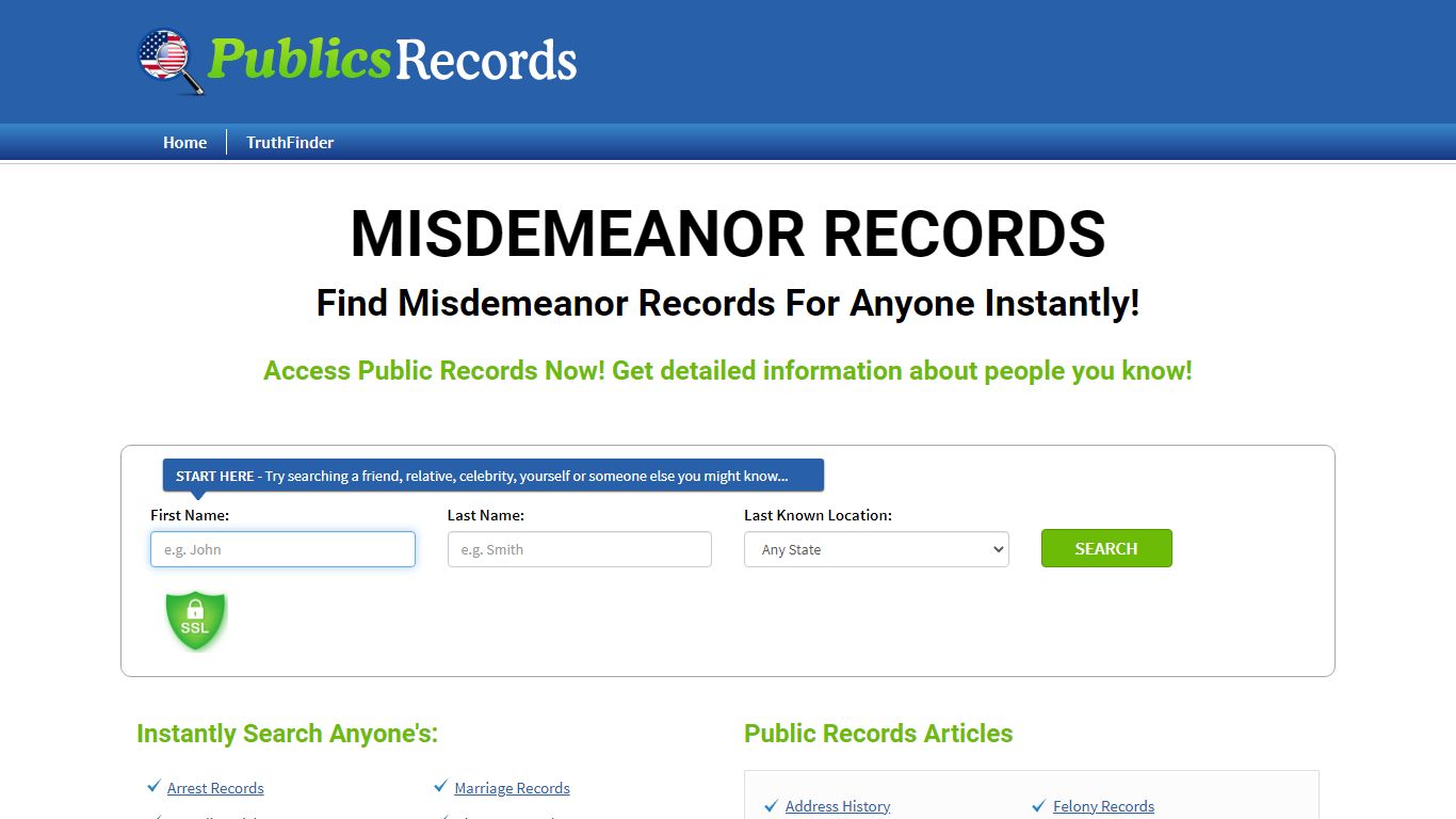 Find Misdemeanor Records For Anyone